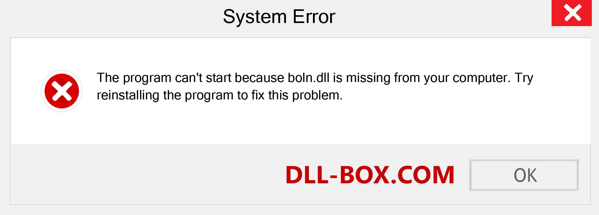  boln.dll file is missing?. Download for Windows 7, 8, 10 - Fix  boln dll Missing Error on Windows, photos, images